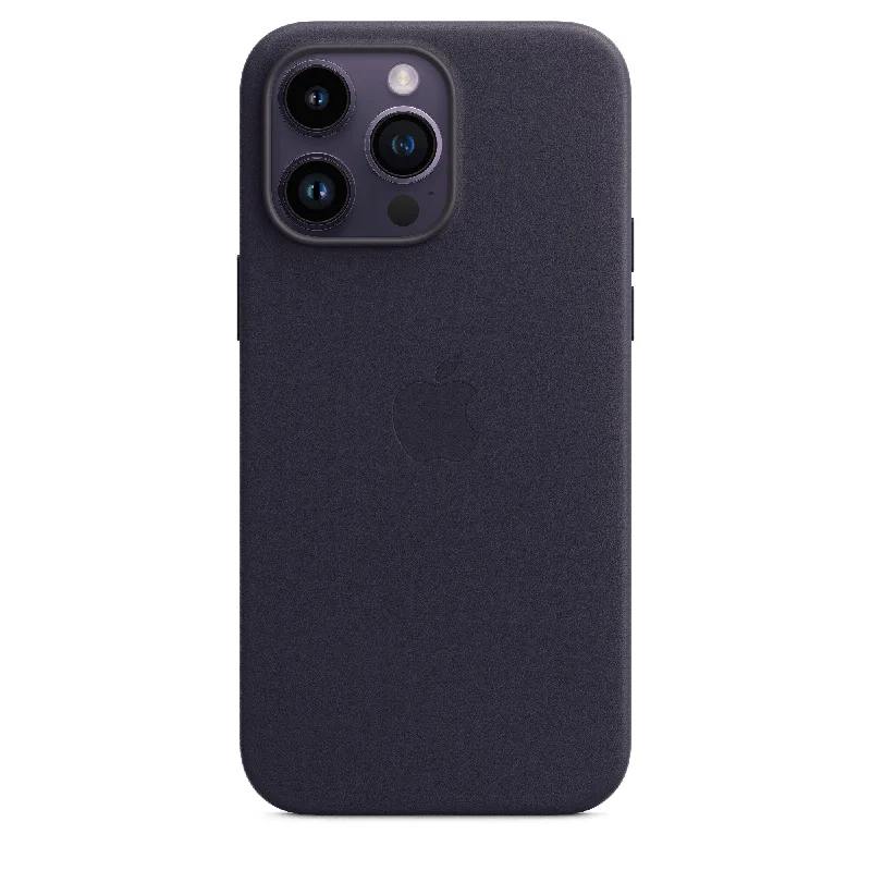 Apple Leather Case for iPhone 14 Pro Max with MagSafe in Ink