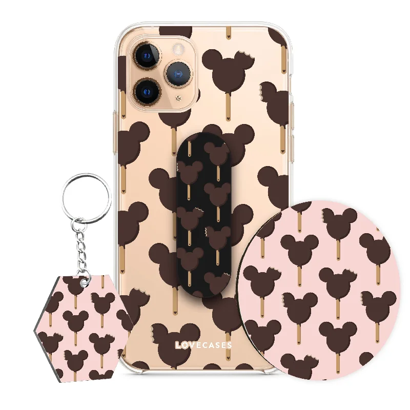 Mickey Ice Cream Phone Case, Phone Loop, Coaster + Keyring Bundle