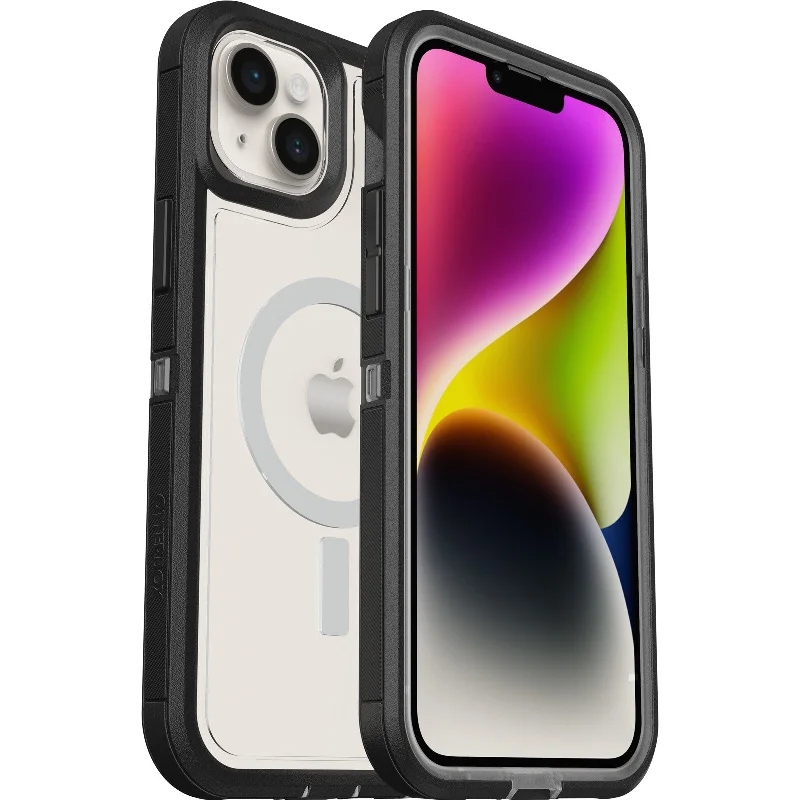 OtterBox Defender XT Case for iPhone 14, iPhone 13 with MagSafe in Black Crystal