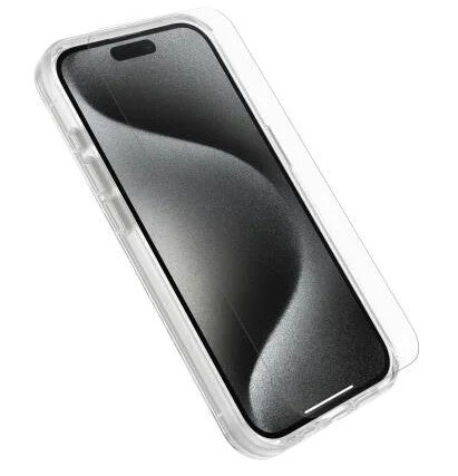 OtterBox Symmetry Series + Premium Glass with MagSafe for iPhone 15 Pro in Transparent